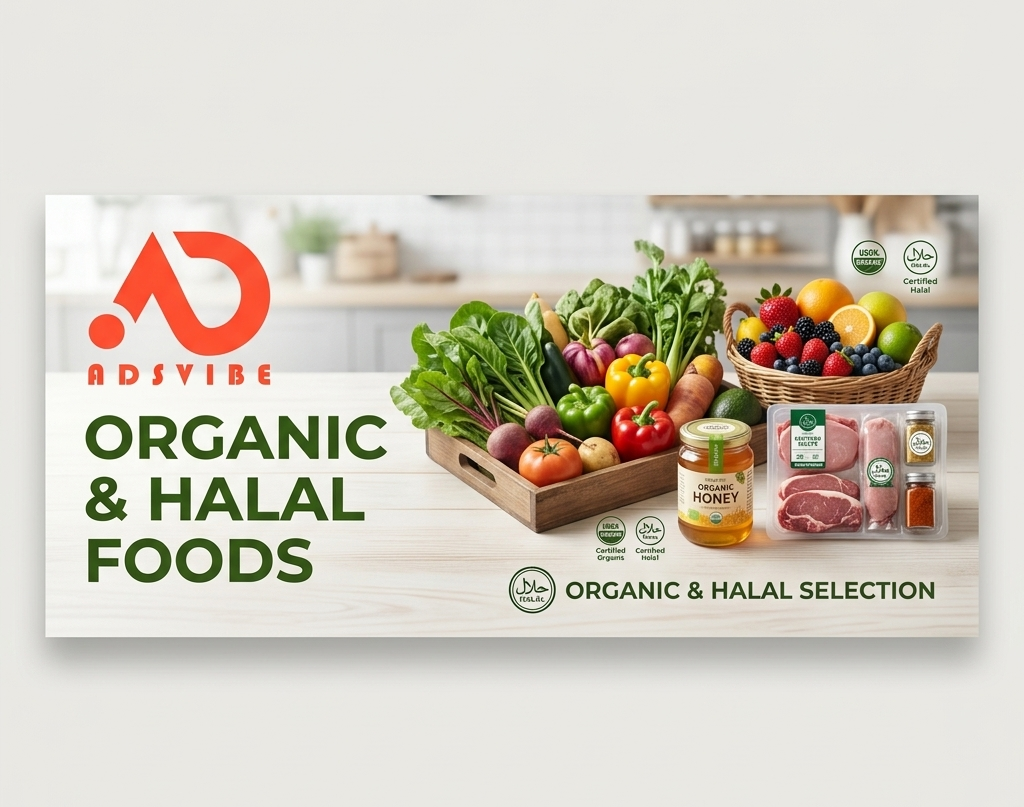 Adsvibe Organic & halal Foods Category
