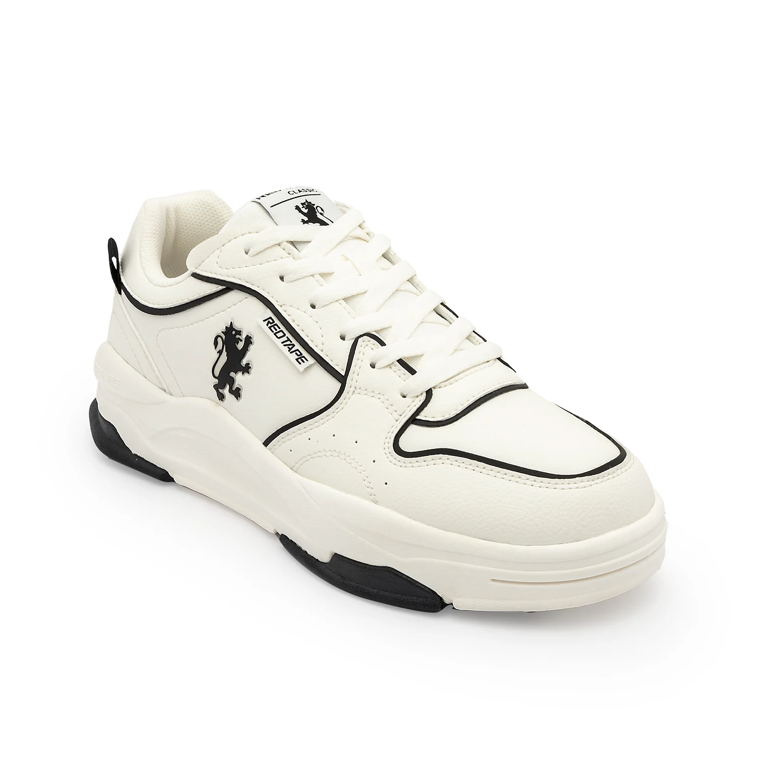 Lifestyle Sneakers Shoes for Men-White/Black thumbnail 3