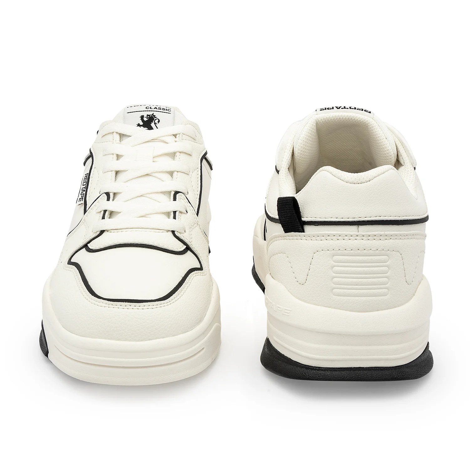 Lifestyle Sneakers Shoes for Men-White/Black thumbnail 4